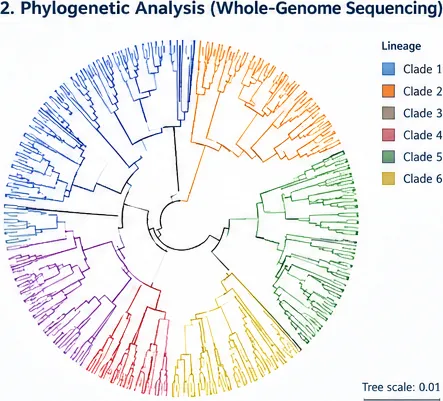 Demonstration figure: Phylogenetic analysis (whole-genome)