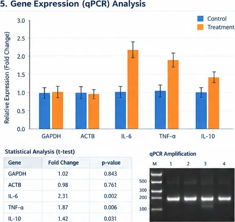 Demonstration figure: Gene expression (qPCR) analysis