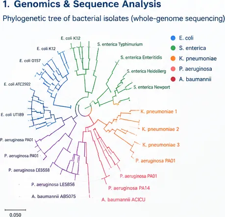 Illustration of the Genomics & Sequence Analysis workflow