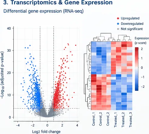 Illustration of the Transcriptomics & Gene Expression workflow